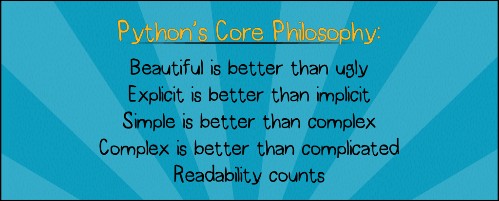 Python coding philosophy