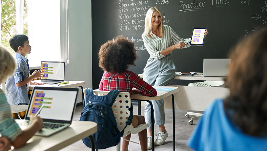 stem teacher in a classroom