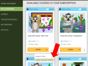 Individual Assignments (Teacher Feature)