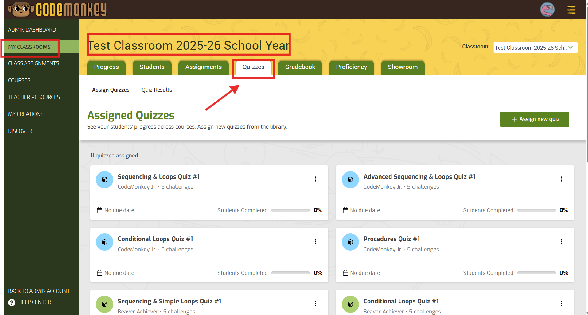 Updated Quizzes Experience
